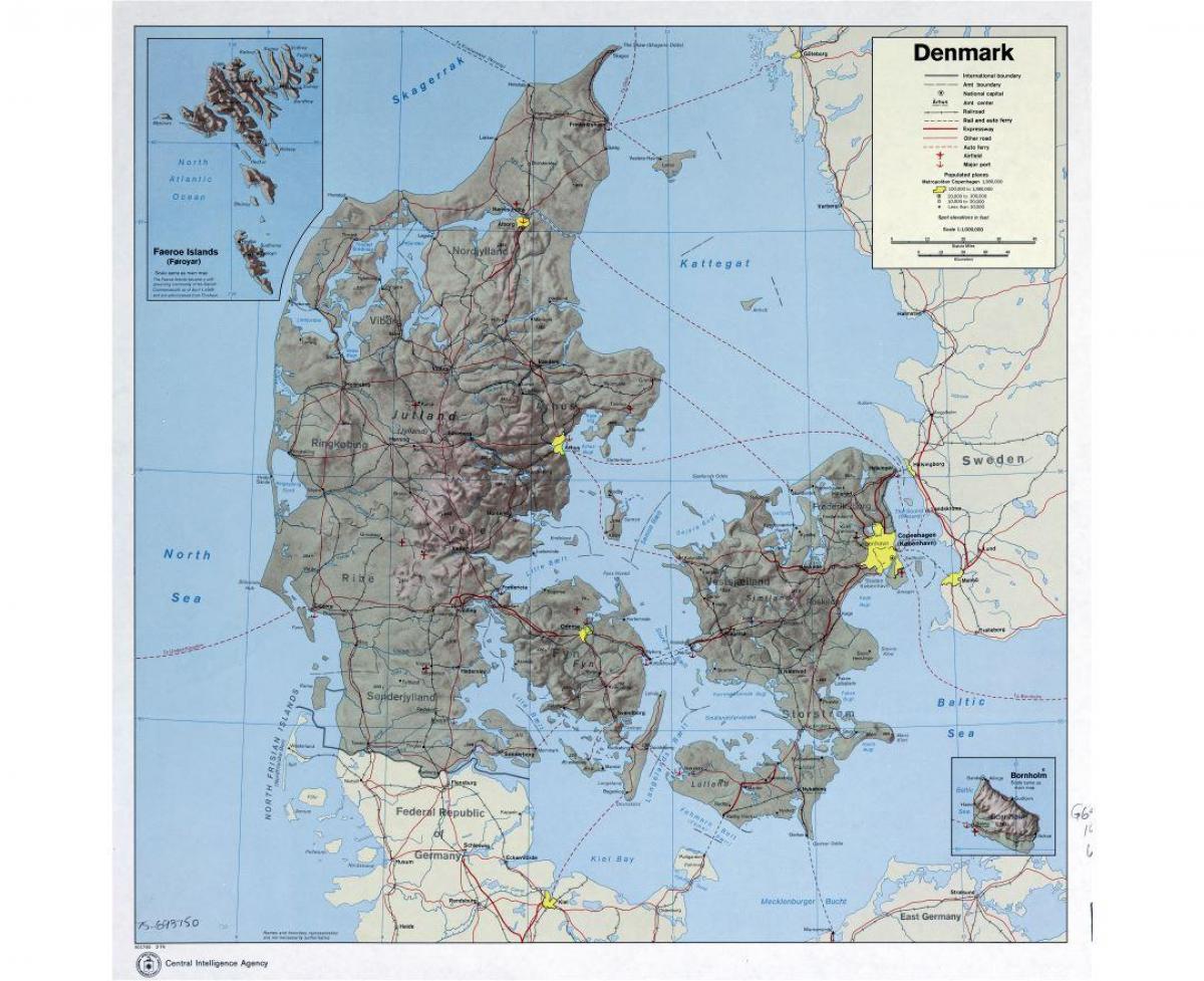 საერთაშორისო აეროპორტები დანიაში რუკა