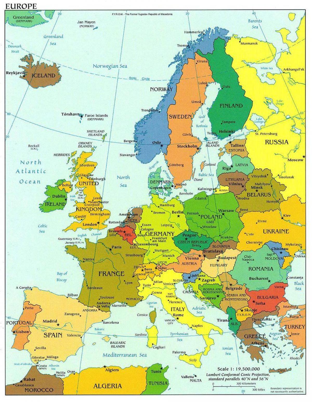 ევროპის რუკა გვიჩვენებს, დანია