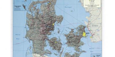 რუკა აეროპორტები დანიაში 