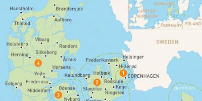 დანია პროვინციების რუკა
